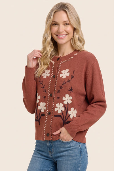Granny Floral Sweater Cardigan