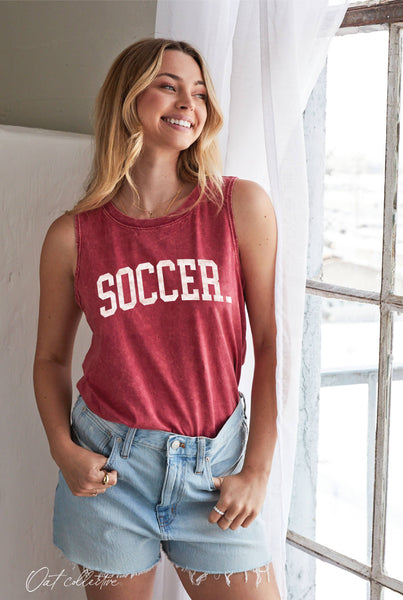 L. Blue Soccer Tank Top