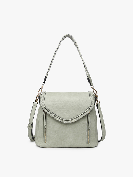 Lorelei Double Zip Whipstitch Crossbody
