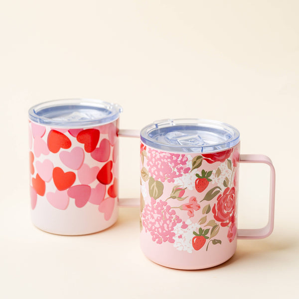 Blushing Hearts 14 oz Insulated Mug