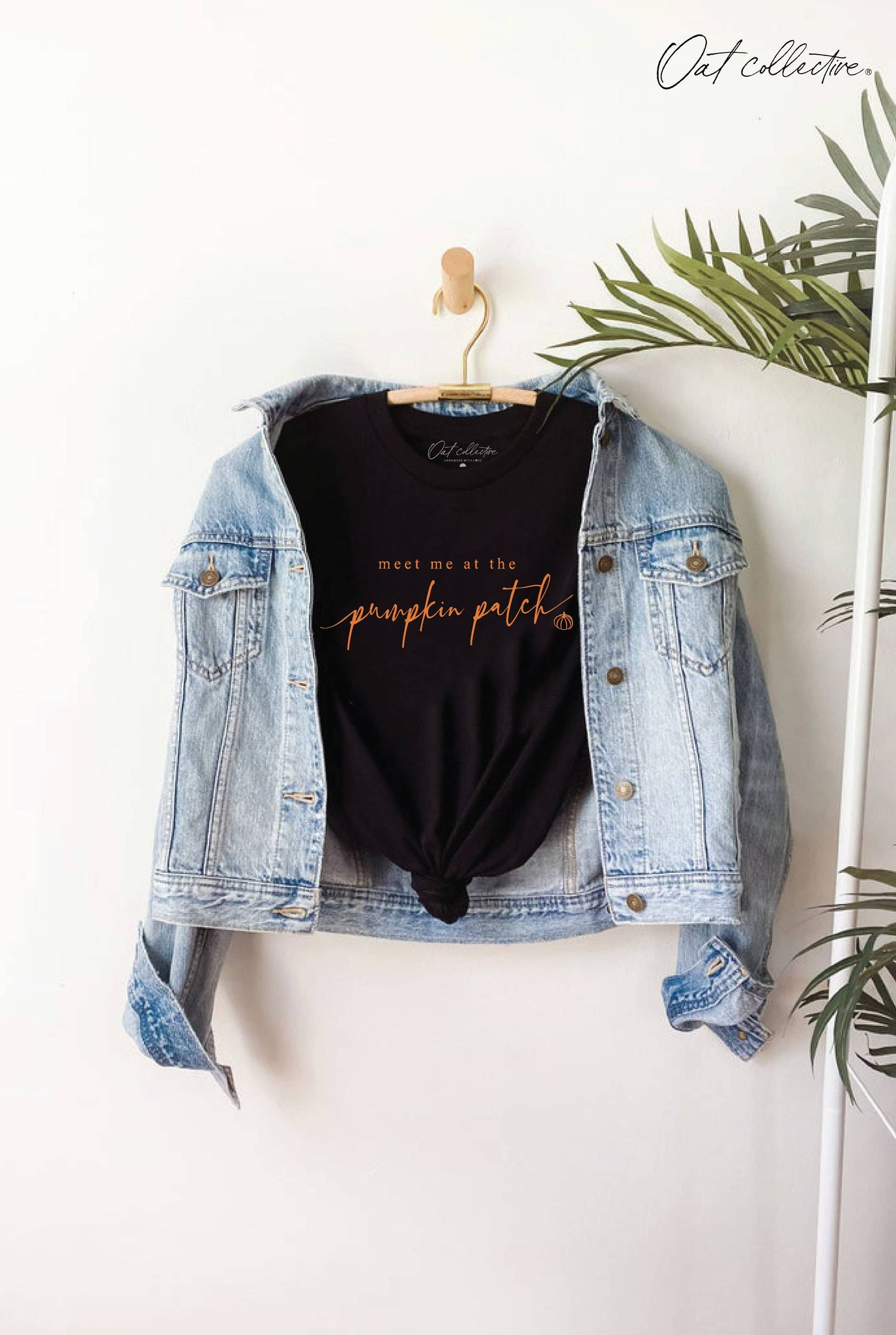 AT THE PUMPKIN PATCH Black T-shirt
