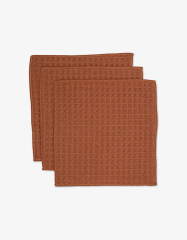 Clay Waffle Washcloth Set