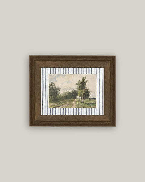 Provence Landscape Framed Antique Art: 10x8