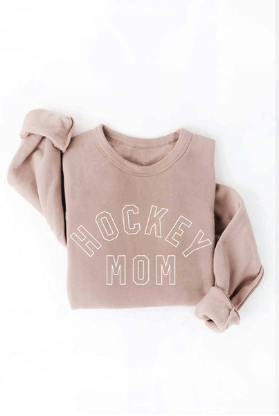 HOCKEY MOM Sweatshirt: HEATHER DUST