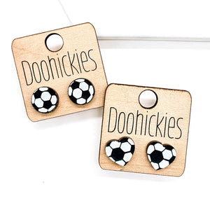 Soccer Stud Earrings