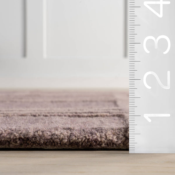 Mallory Plaid Wool Area Rug: Dark Brown / 8' x 10'