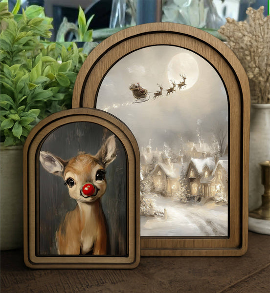 Layered Set Rudolph Canvas Art