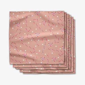 Pink Peppermint Dinner Napkin Set