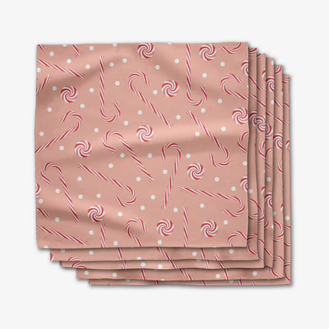 Pink Peppermint Dinner Napkin Set