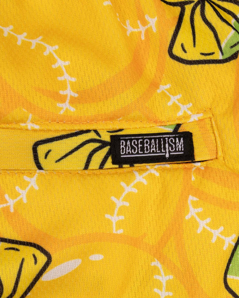 Doubles and Bubbles Yellow Mesh Shorts
