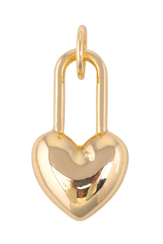 Heart Padlock Charm