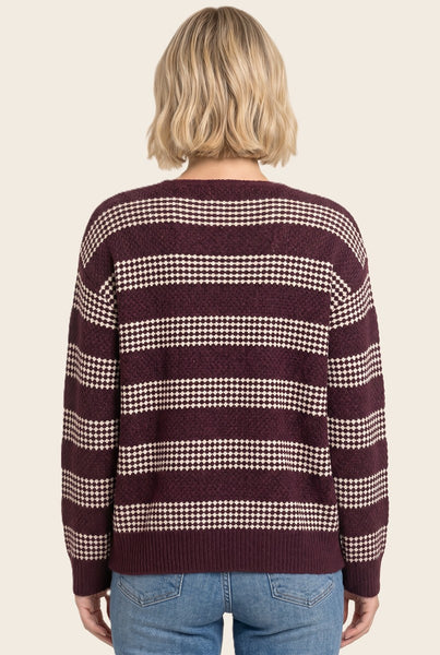 Wanda Waffle Striped Sweater