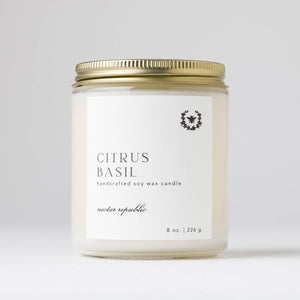 Citrus Basil: Jar Soy Candle