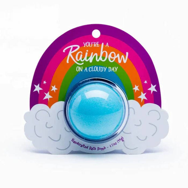 Rainbow on a Cloudy Day Clamshell Bath Bomb