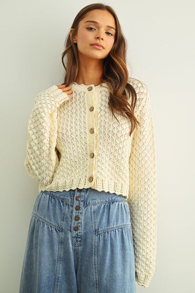 Shayla Scalloped Cardigan