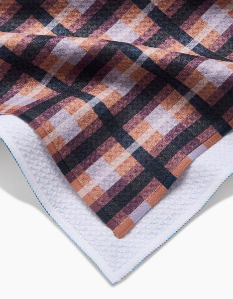 Crossbarred Orange Tea Towel