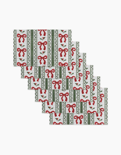Christmas Bow Stripe Not Paper Towel