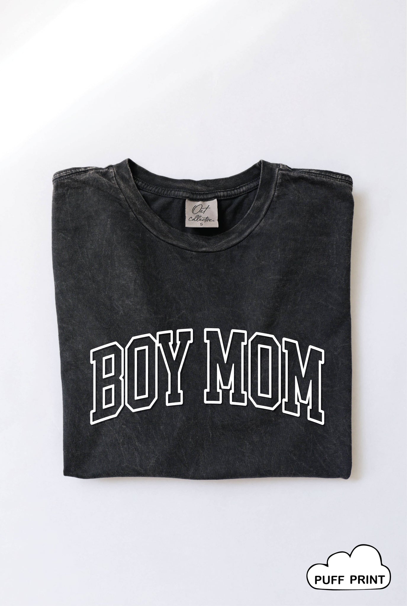 Black BOY MOM PUFF Top
