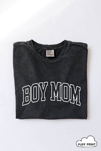 Black BOY MOM PUFF Top
