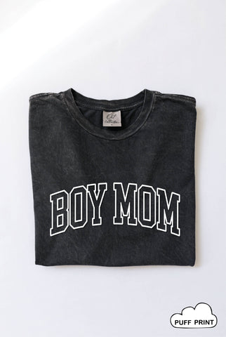 Black BOY MOM PUFF Top