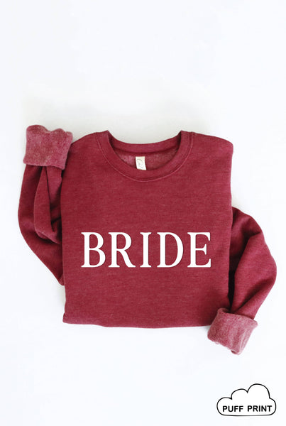 BRIDE PUFF Mauve Graphic Sweatshirt