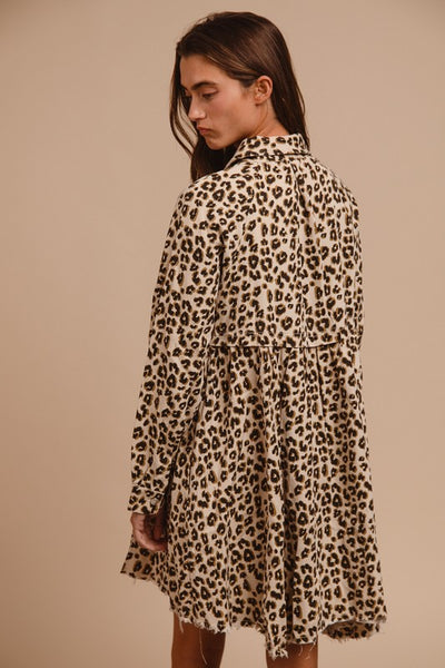 Dorothy Button Down Leopard Dress