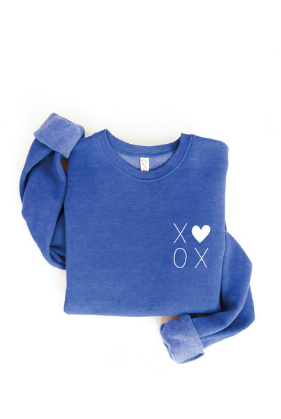 XOXO Heart Graphic Sweatshirt: ROSE