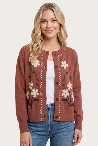 Granny Floral Sweater Cardigan