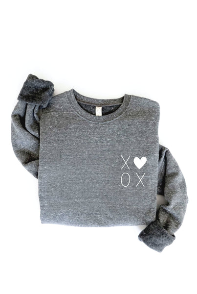 XOXO Heart Graphic Sweatshirt: ROSE