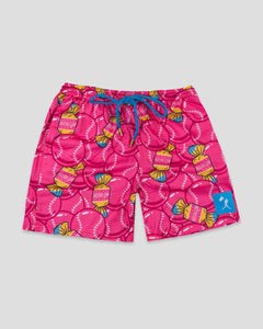 Doubles and Bubbles Mesh Pink Shorts
