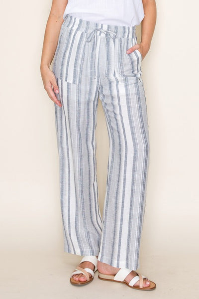 Tracy Striped Linen Pants