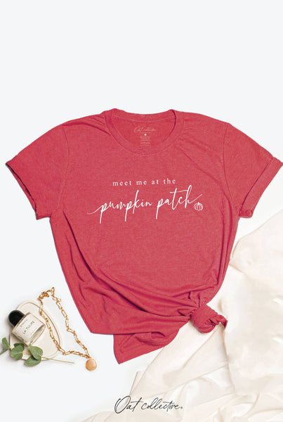 AT THE PUMPKIN PATCH Black T-shirt