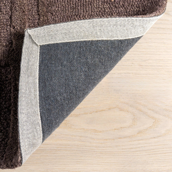 Mallory Plaid Wool Area Rug: Dark Brown / 8' x 10'