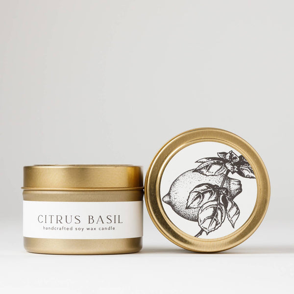 Citrus Basil: Jar Soy Candle