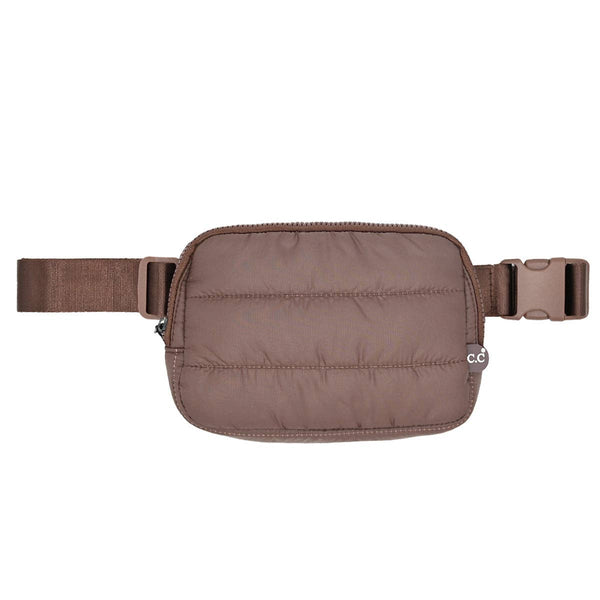 Olive Puffer Belt Bag