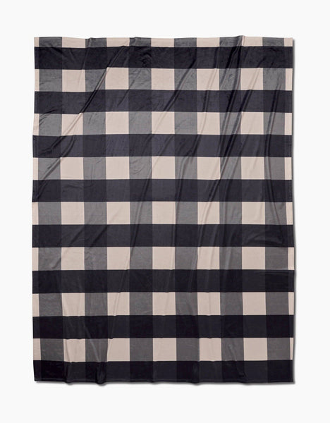 Snowy Gingham Butter Blanket: Medium - 50" x 60"