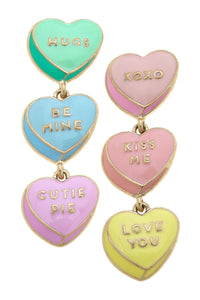 Conversation Hearts Enamel Earrings