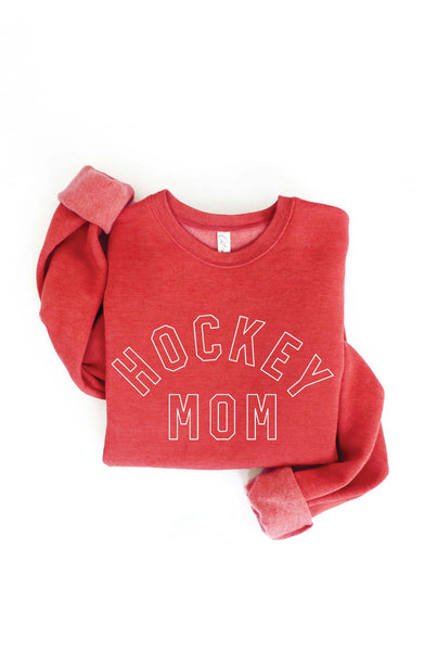 HOCKEY MOM Sweatshirt: HEATHER DUST