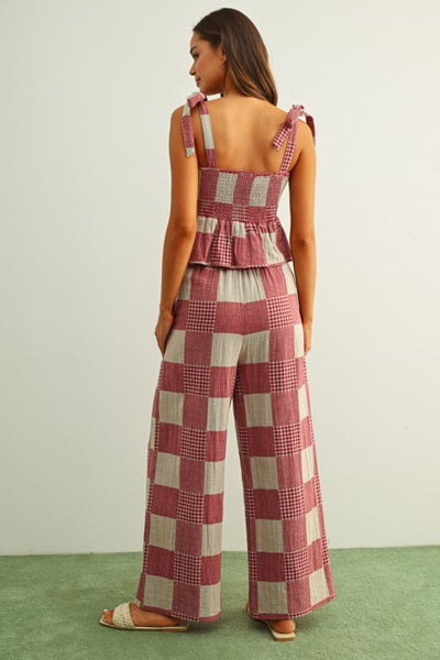 Sophie Gingham and Stripe Pants
