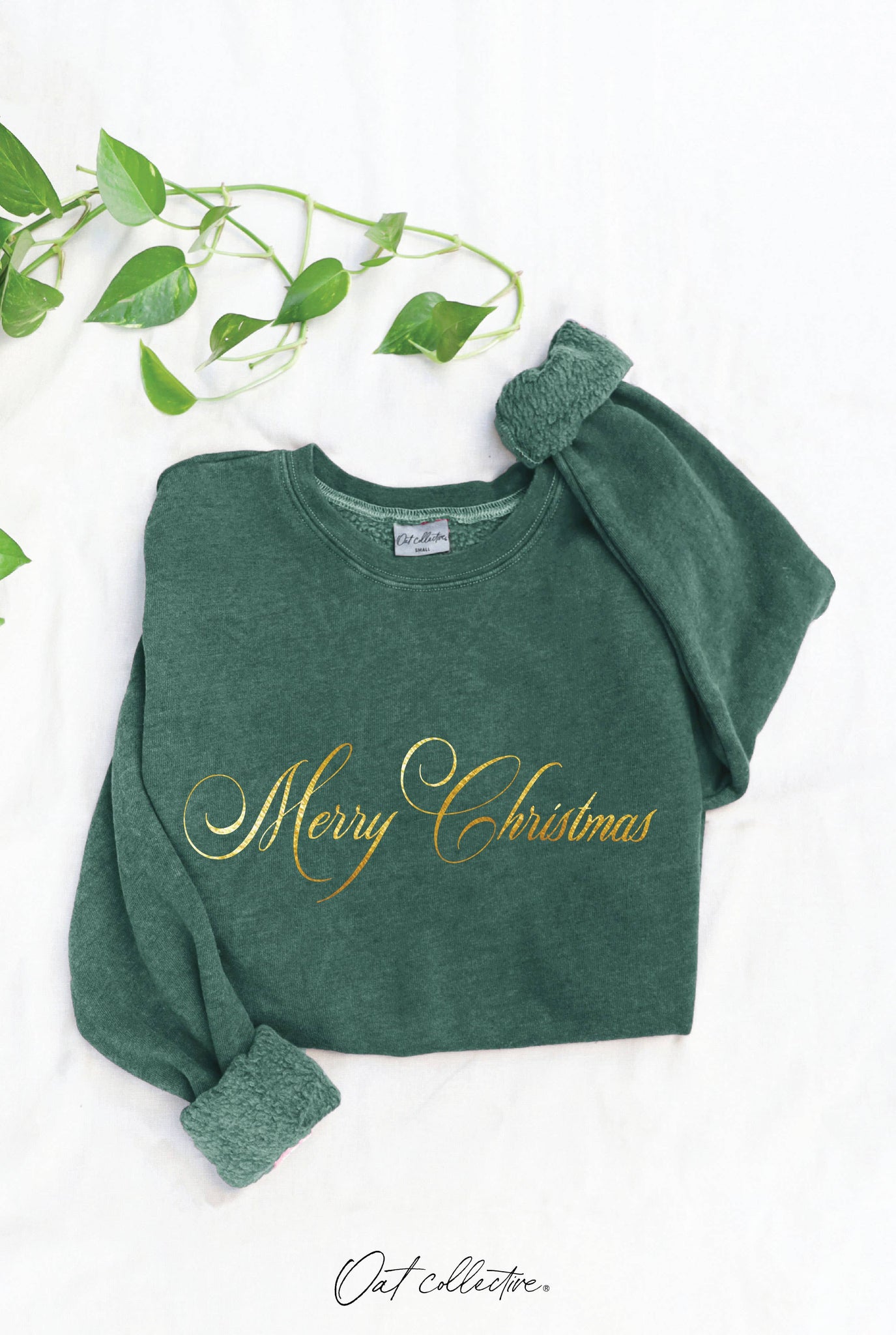 MERRY CHRISTMAS FOIL Green Sweatshirt