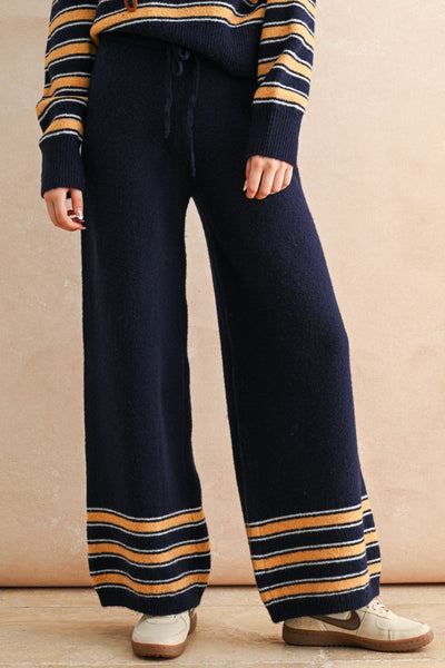 Lexi Striped Border Knit Pants
