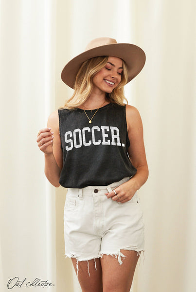 L. Blue Soccer Tank Top