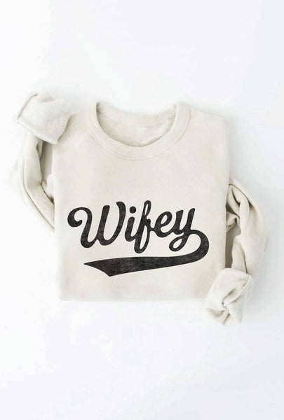 WIFEY Light Blue Graphic Sweatshirt