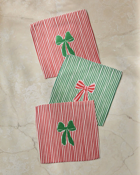 Ribbon Bows Dishcloth Set - Holiday 2026