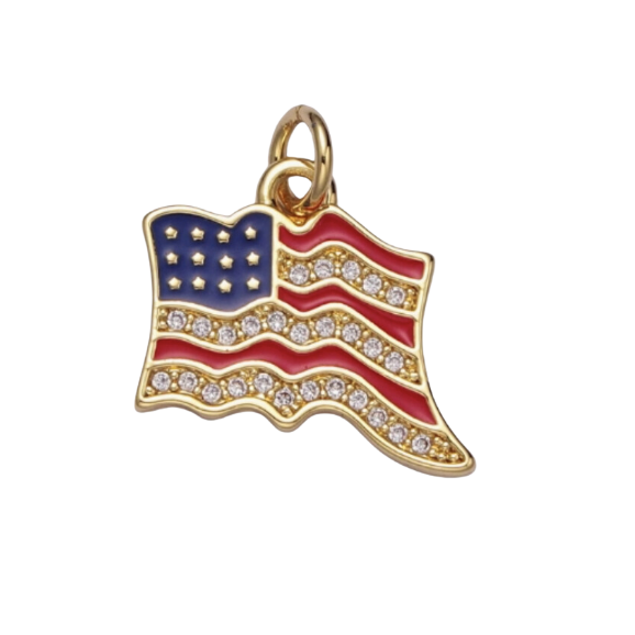 American Flag Charm