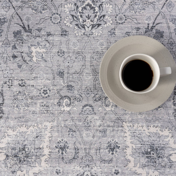 Bayberry Spill Proof Vintage Machine Washable Area Rug: Brown / 3' x 5'