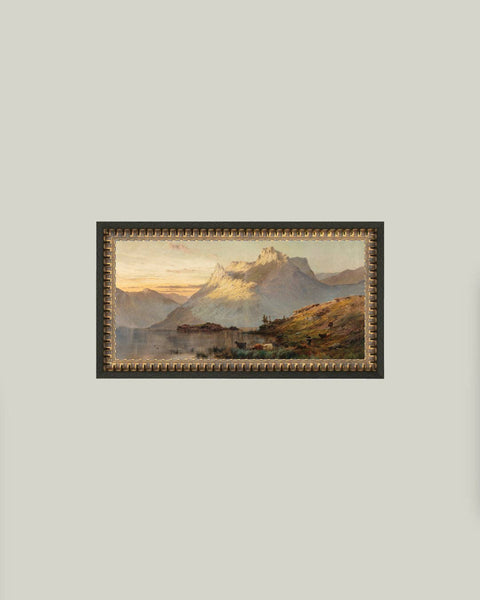 Peaks of the Western Highlands Framed Antique Art: 30x16