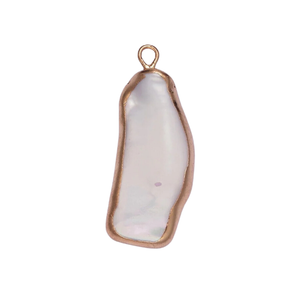 Abstract Pearl with Rose Gold Accent Charm