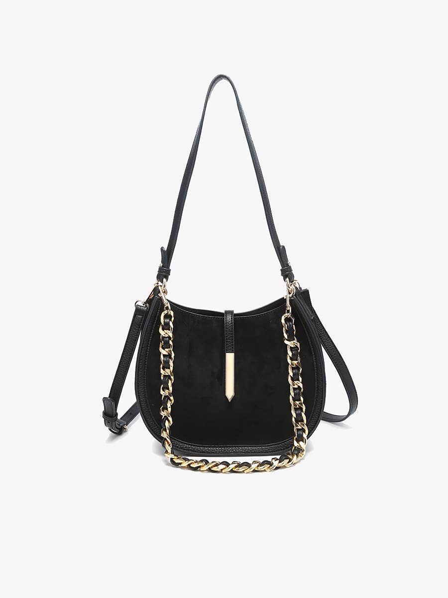 Luca Contrast Suede Crossbody Bag