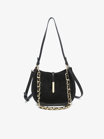 Luca Contrast Suede Crossbody Bag